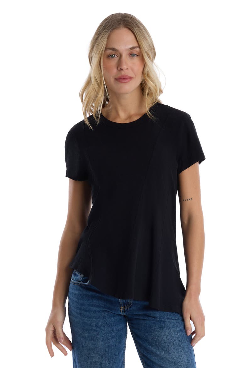 Round neck short sleeve tee, Main, color, Black