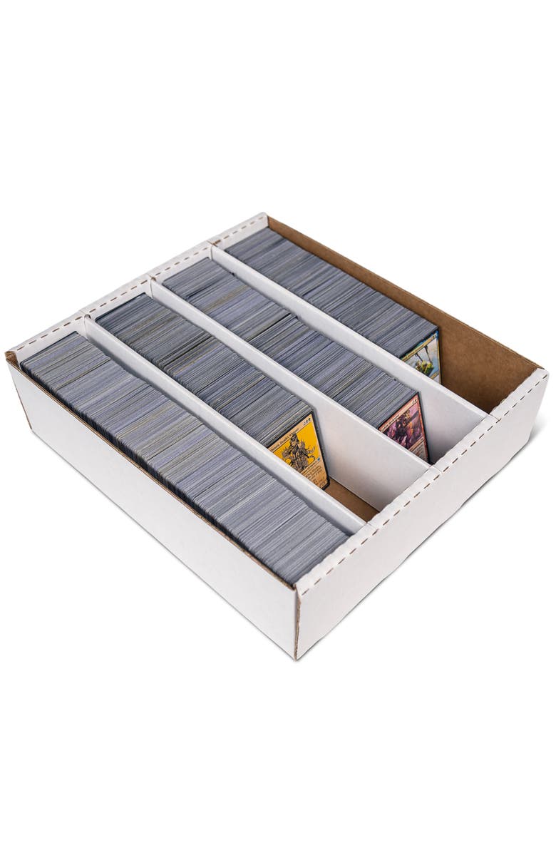 Easy Playhouse Trading Card Storage Box - 3200ct Capacity, Divided Organizer, Main, color, White