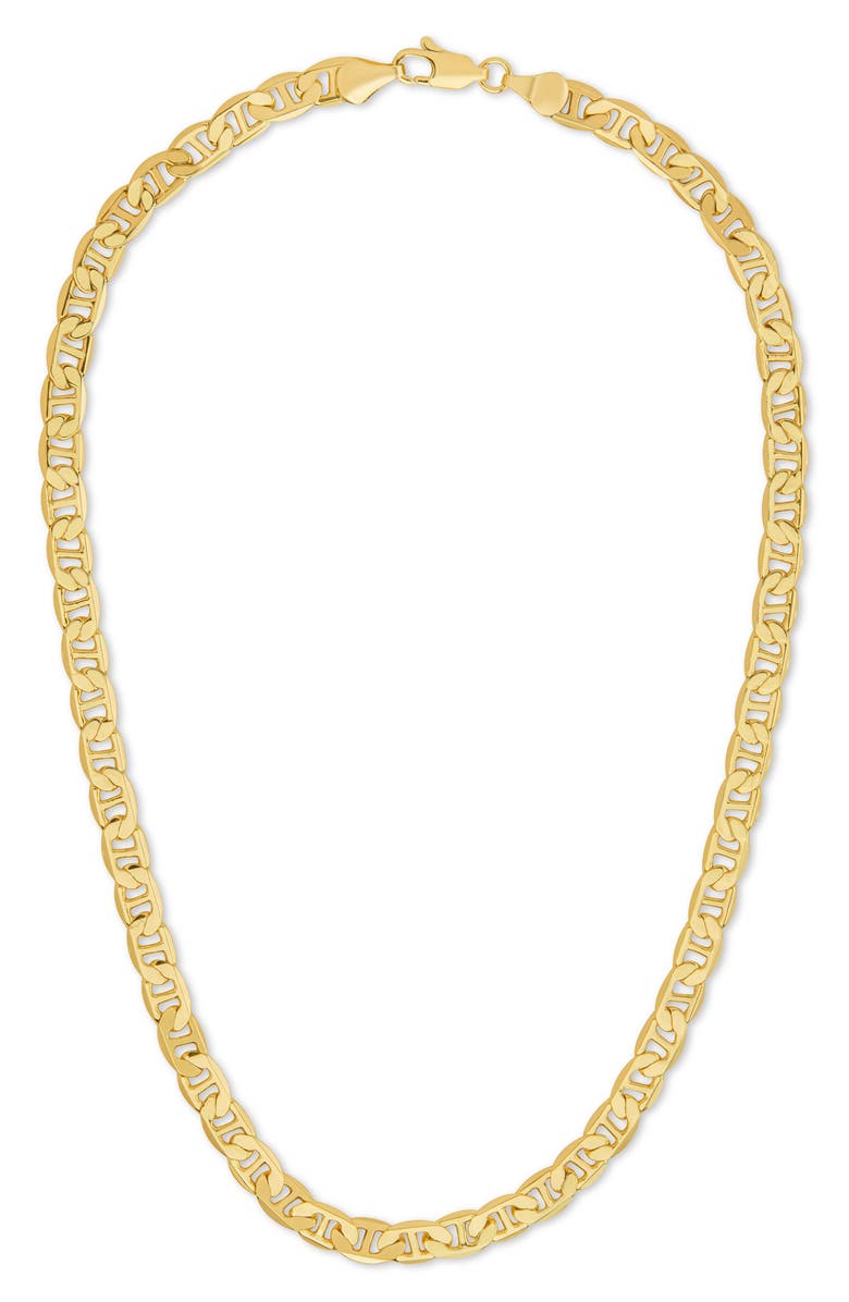 Sterling Forever Inga 14K Gold Plated Mariner Chain Necklace, Alternate, color, Gold