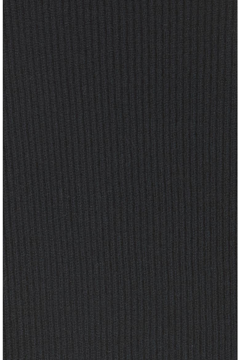 Side Buckle Rib Knit Sweater, Alternate, color, BLACK