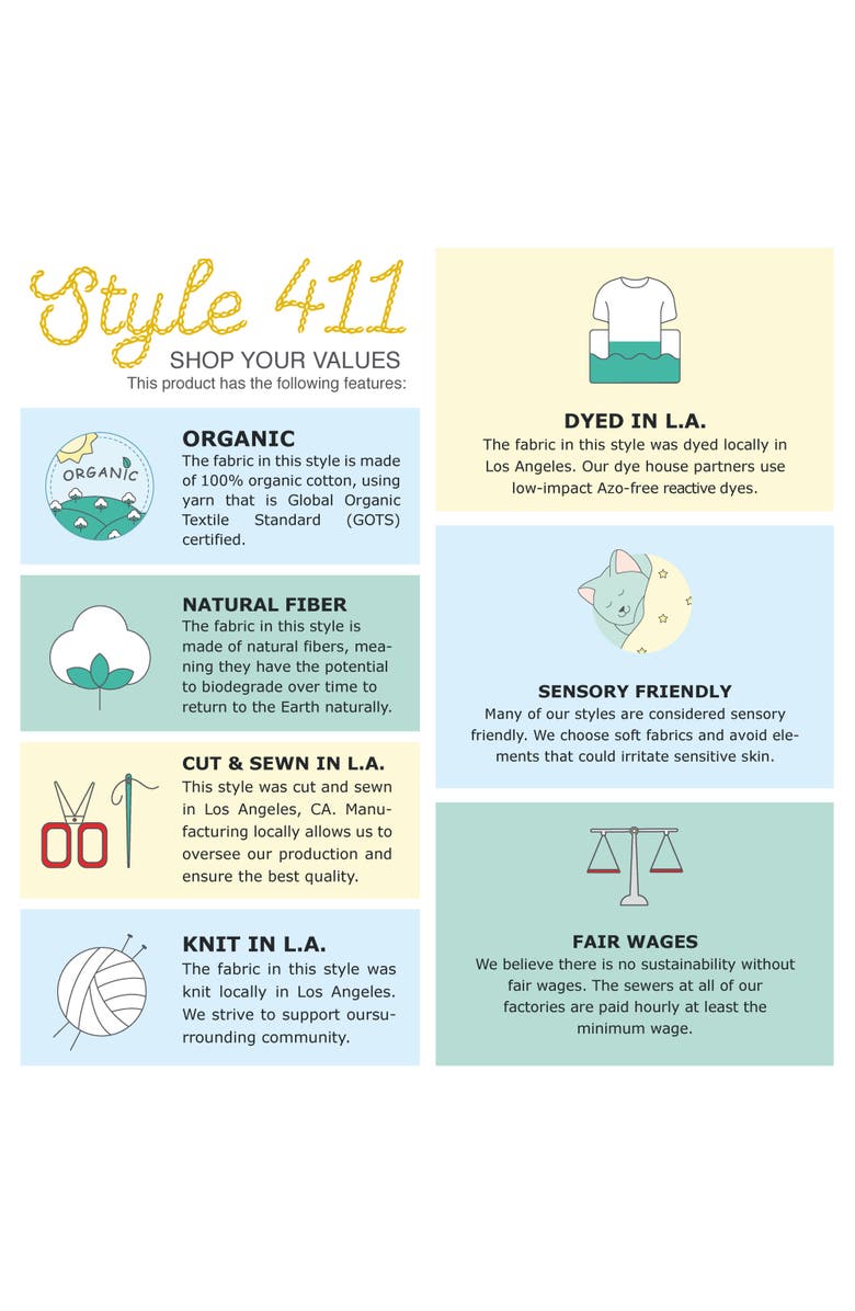 City Threads USA-Made Baby Unisex Soft Organic Cotton Pajama Set, Alternate, color, Black