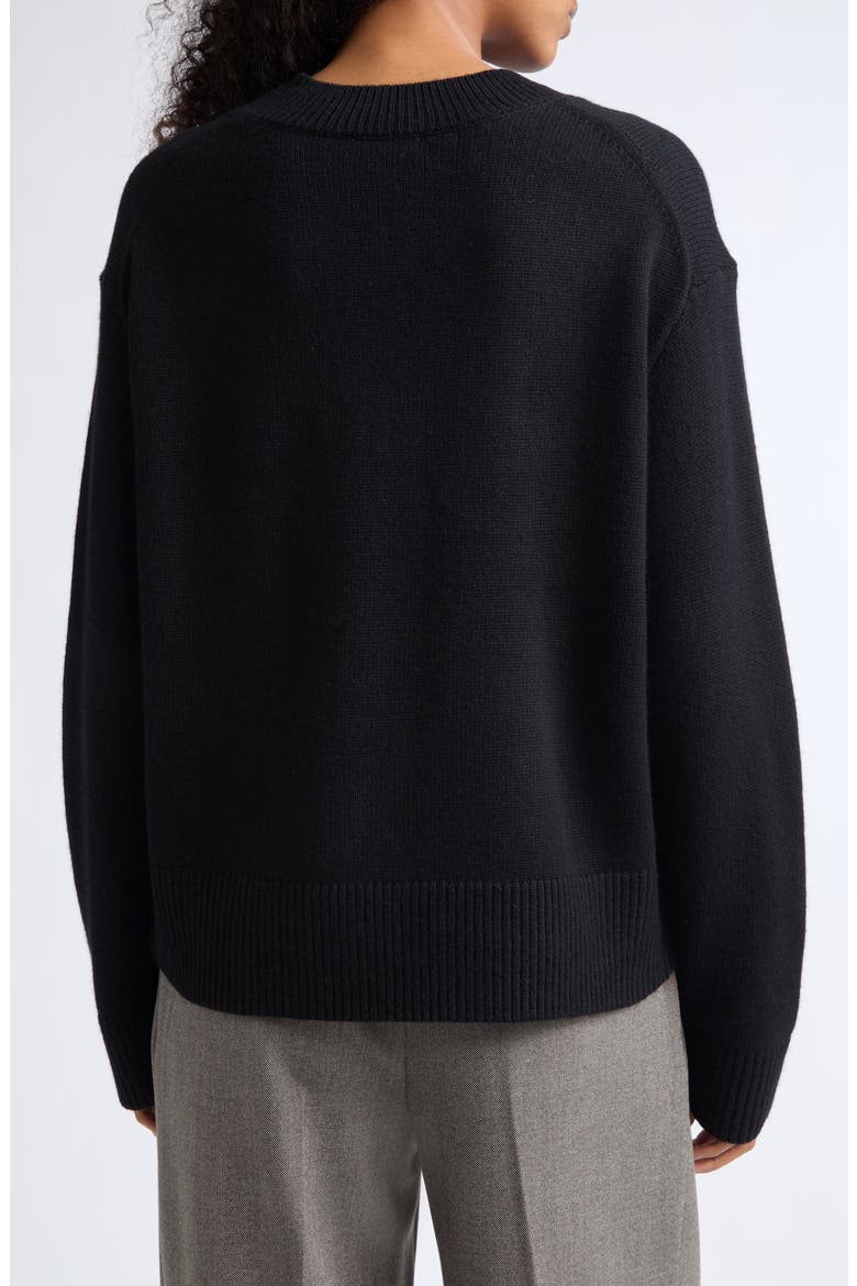 Mari Wool & Cashmere V-Neck Sweater, Main, color, BLACK