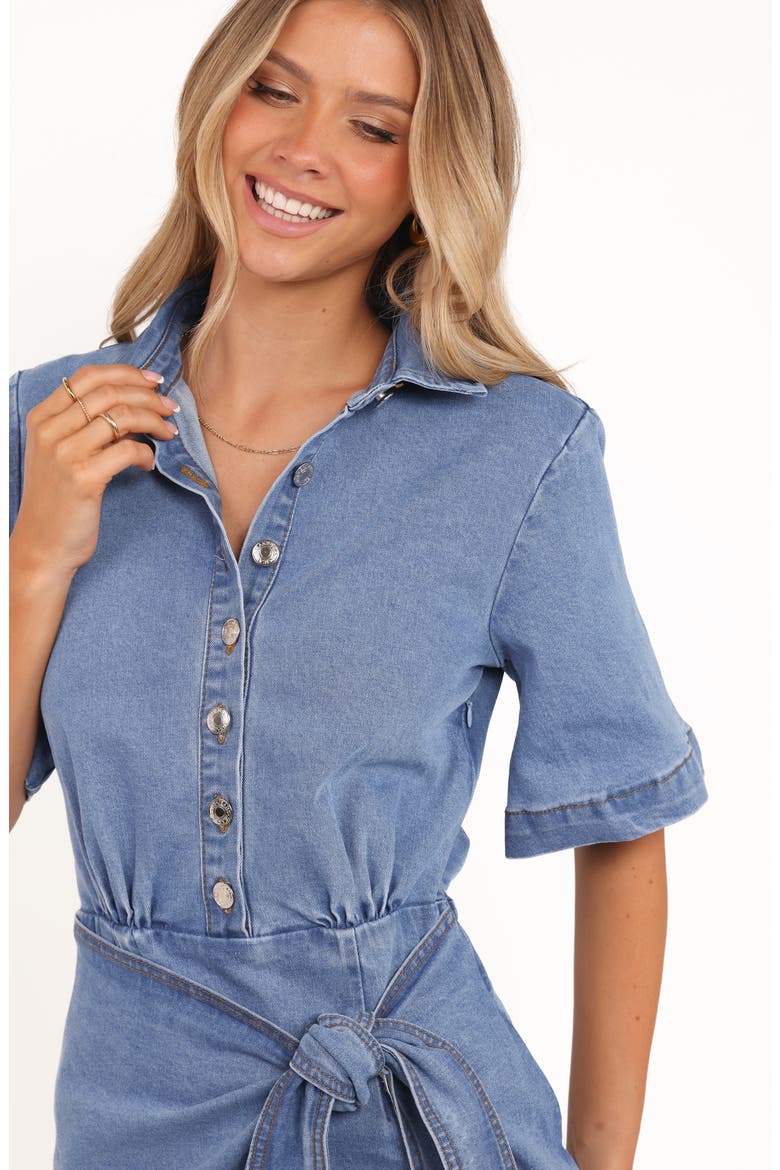 Leyton Button-Up Chambray Dress, Alternate, color, DENIM CHAMBRAY