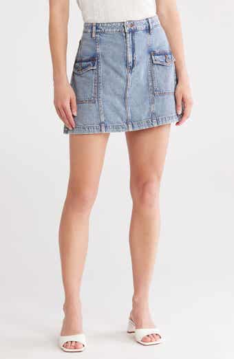 Vigoss Cargo Denim Miniskirt