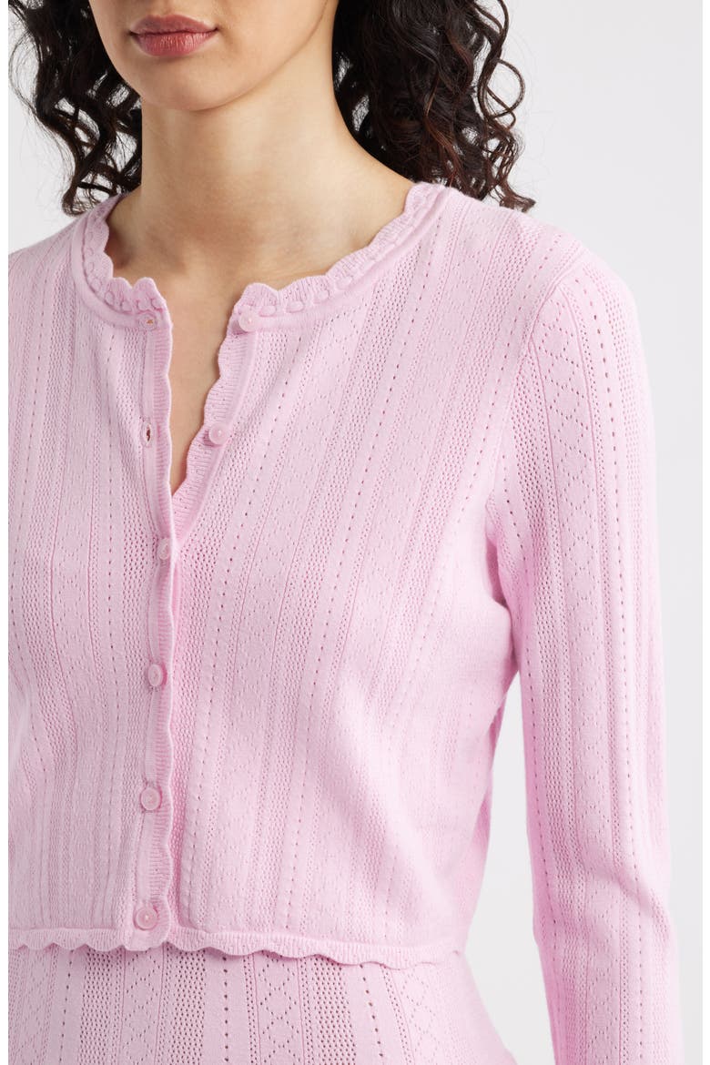 Nadiya Pointelle Cardigan, Alternate, color, CANDY FLOSS PINK