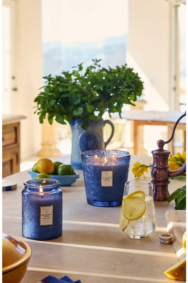 Mediterranean Lemon Three-Wick Hearth Candle, Alternate, color, MEDITERRANEAN LEMON