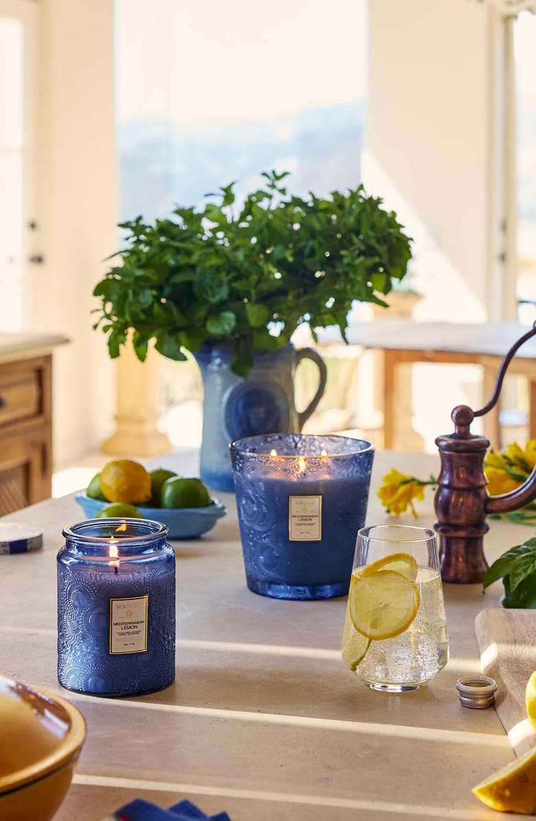 Voluspa Mediterranean Lemon Three-Wick Hearth Candle, Alternate, color,