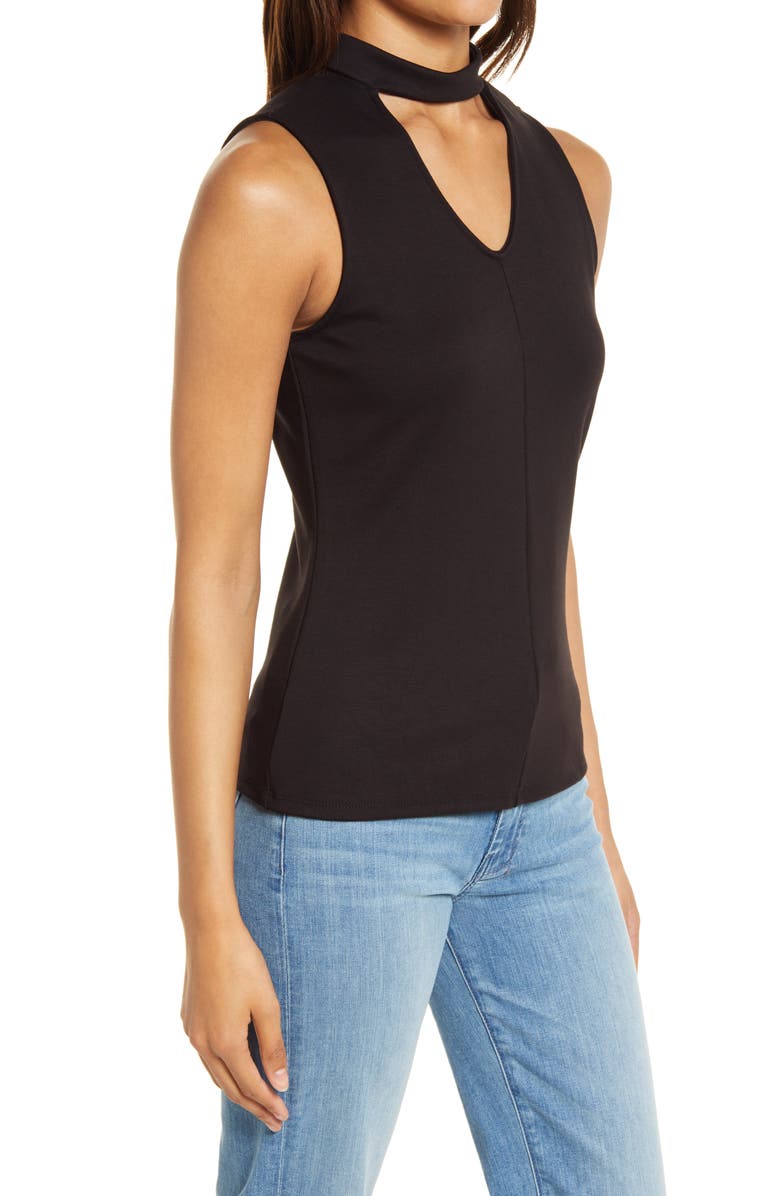 Halogen<sup>®</sup> Cutout Mock Neck Top, Alternate, color,