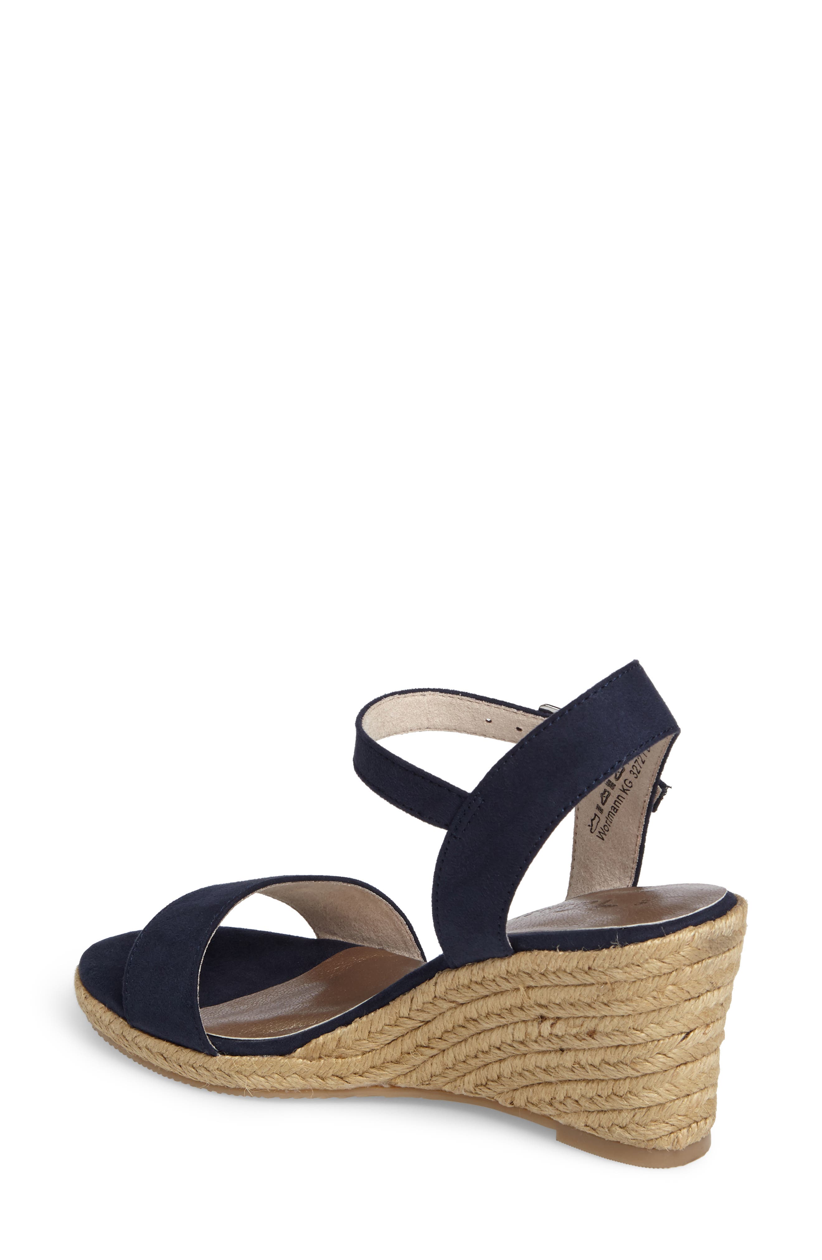 Livia Espadrille Wedge Sandal, Alternate, color, NAVY