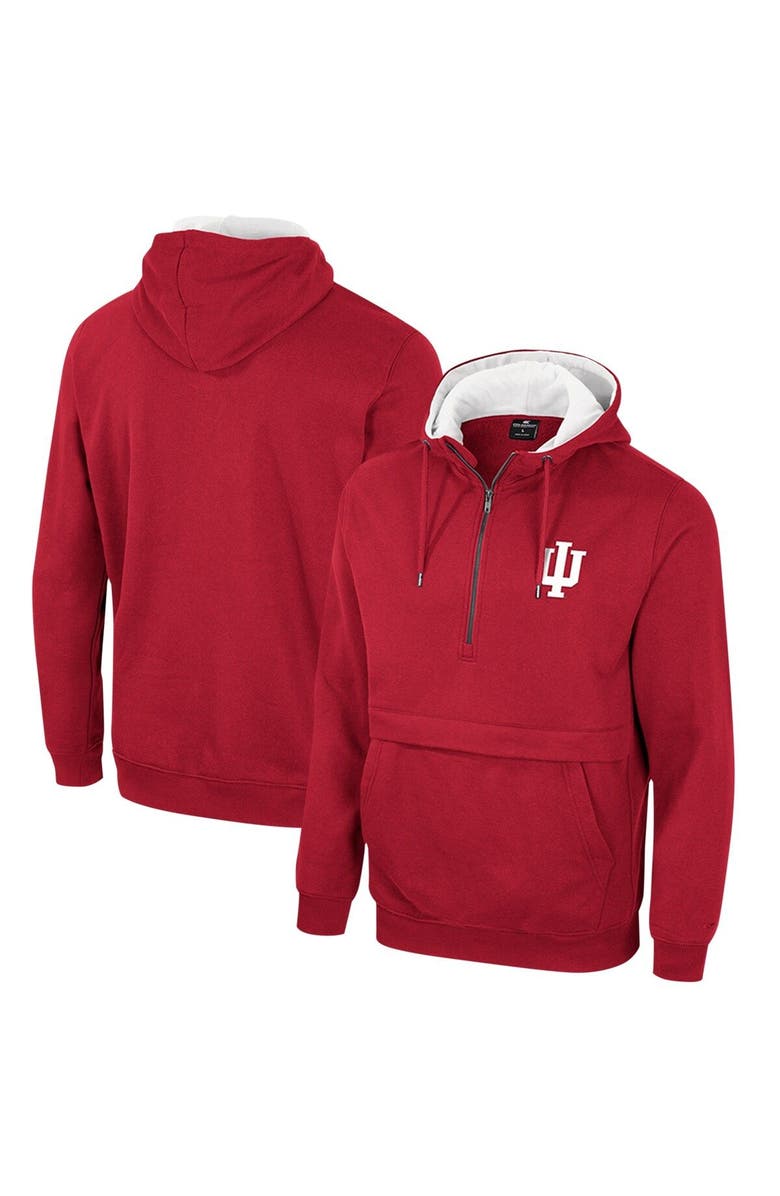 COLOSSEUM Men's Colosseum Crimson Indiana Hoosiers Half-Zip Hoodie, Main, color, Crimson