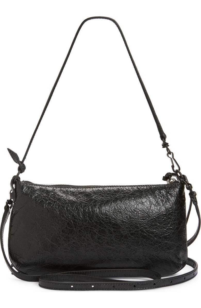 Balenciaga Le City Leather Pouch on a Strap, Alternate, color, Black