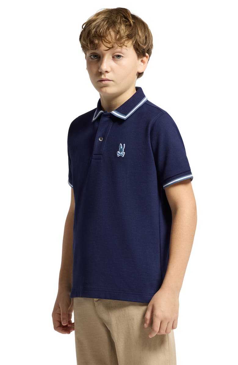Psycho Bunny Kids' Foxton Piqué Polo, Alternate, color,