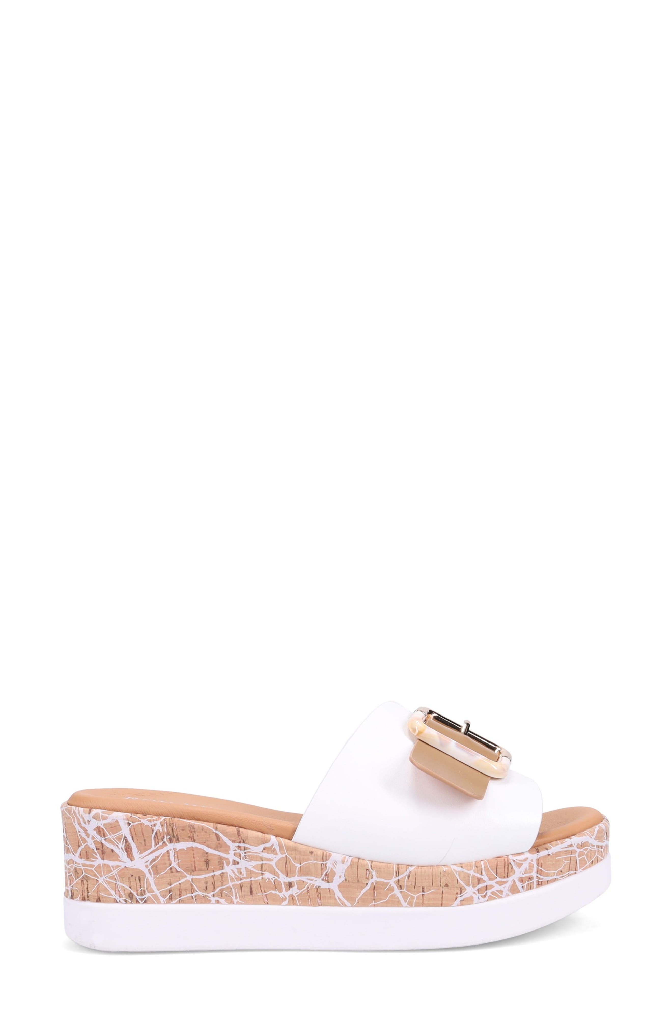 Ron White Taelyn Slide Platform Sandal, Alternate, color, White
