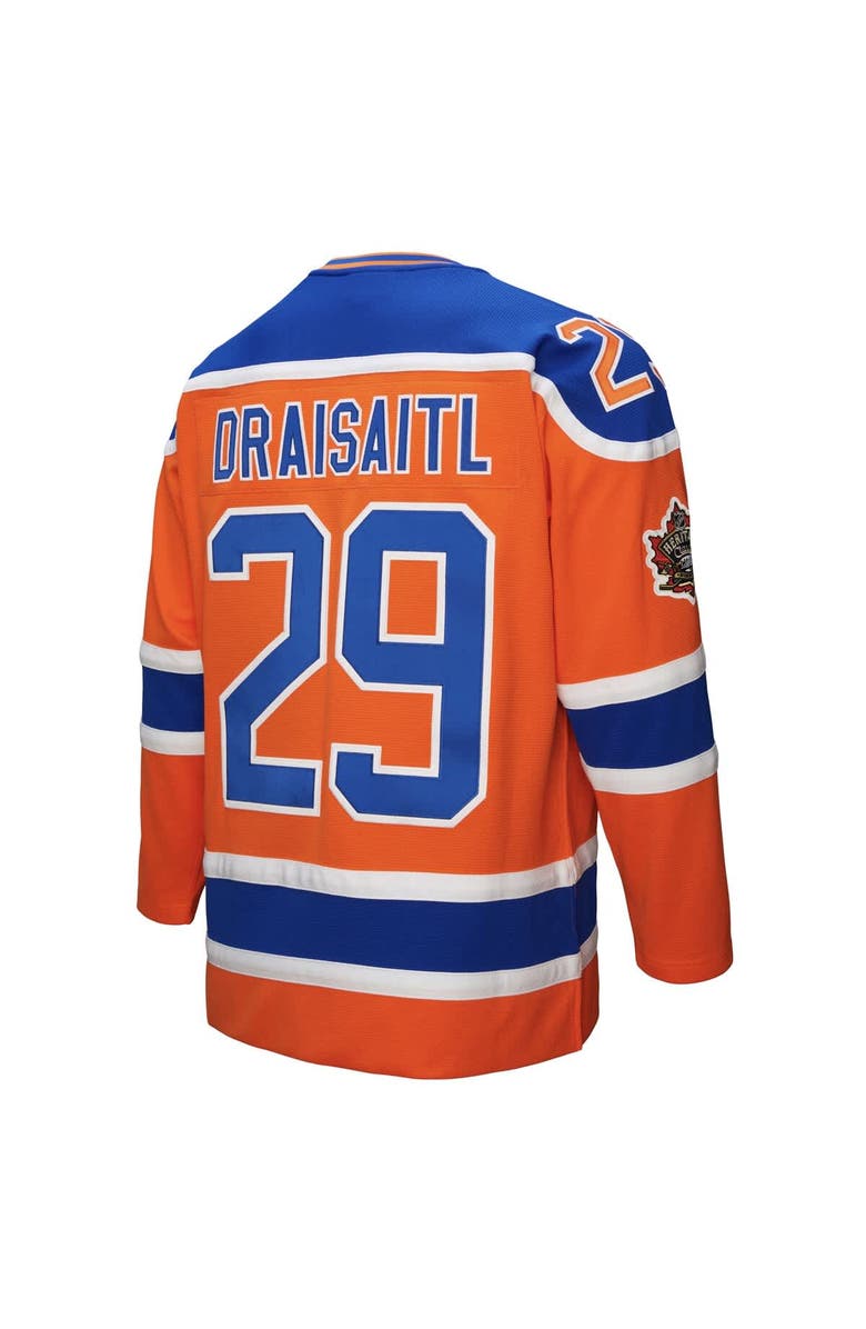 Mitchell & Ness Men's Mitchell & Ness Leon Draisaitl Orange Edmonton Oilers Power Play Jersey, Alternate, color, Orange