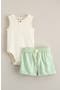 selected Green Benny Stripe Ivory