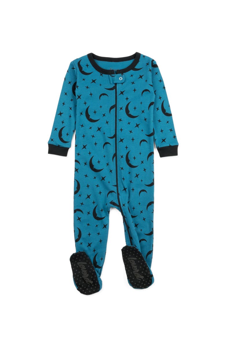 Leveret Footed Cotton Matching Family Pajamas, Whimsy & Fantasy Prints, Alternate, color, Moon