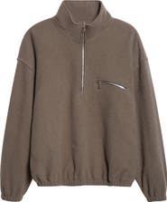 RIER Wool Fleece Half Zip Sweatshirt
