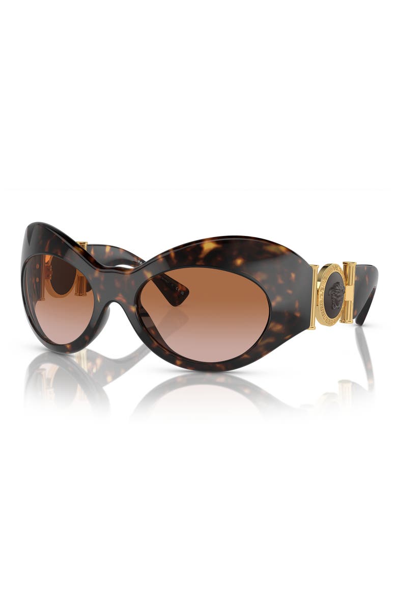 58mm Irregular Sunglasses, Alternate, color, HAVANA