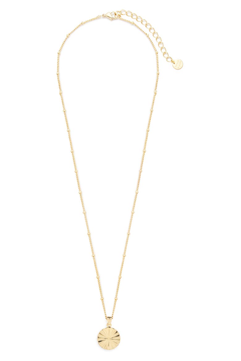 Celeste Sunburst Pendant Necklace, Main, color, GOLD