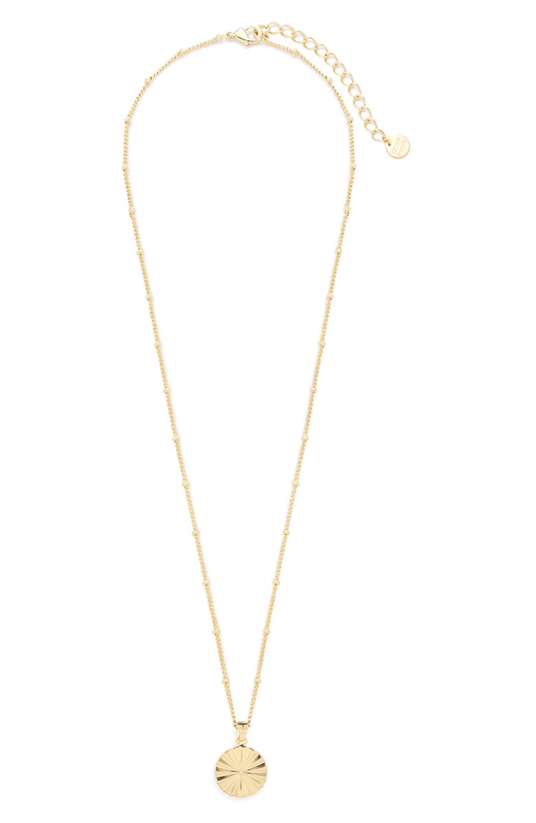 Brook and York Celeste Sunburst Pendant Necklace, Main, color, Gold