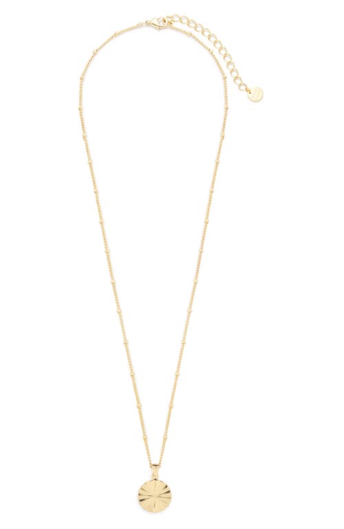 Brook and York Celeste Sunburst Pendant Necklace in Gold 