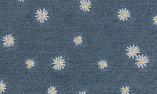 Mango Floral Embroidered Denim Laptop Case In Blue
