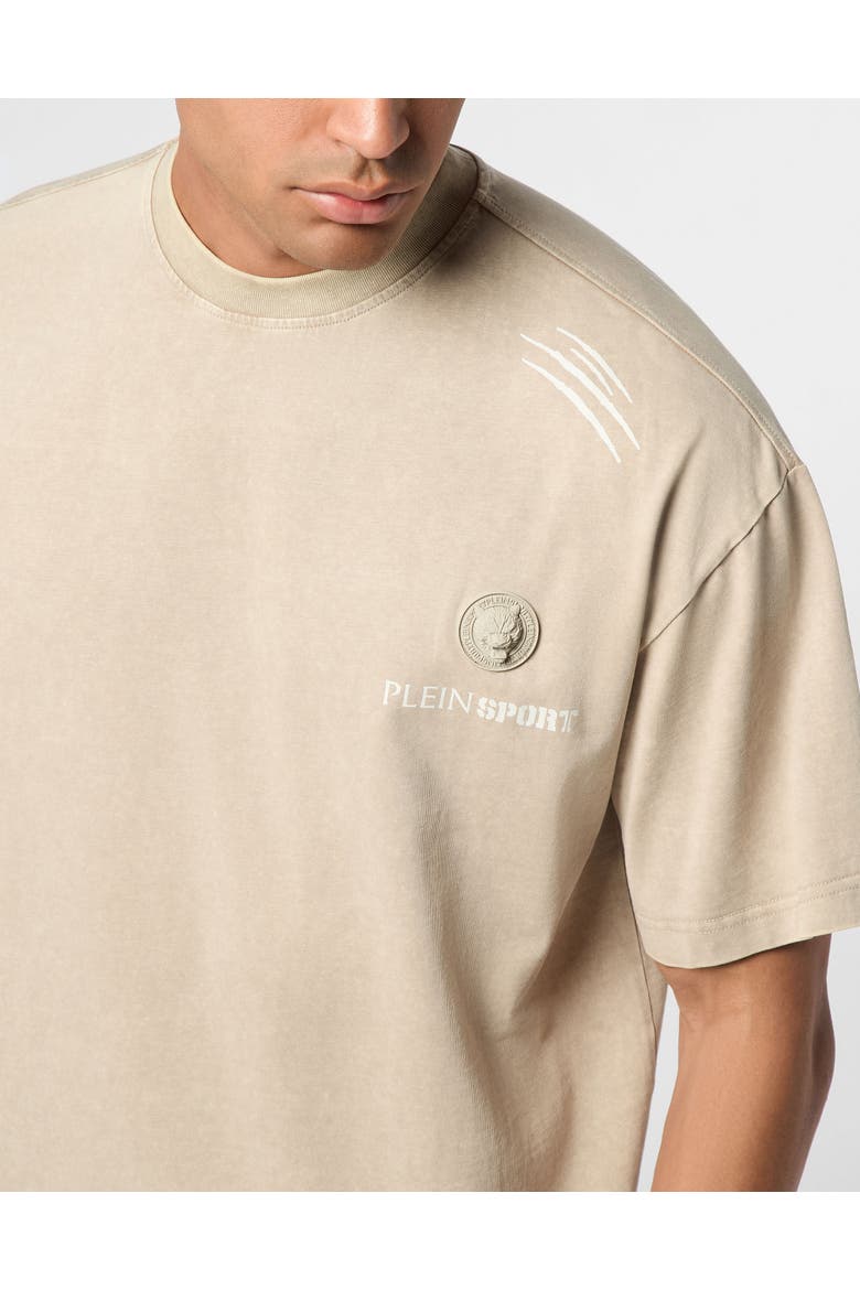 T-Shirt Round Neck Men, Alternate, color, beige