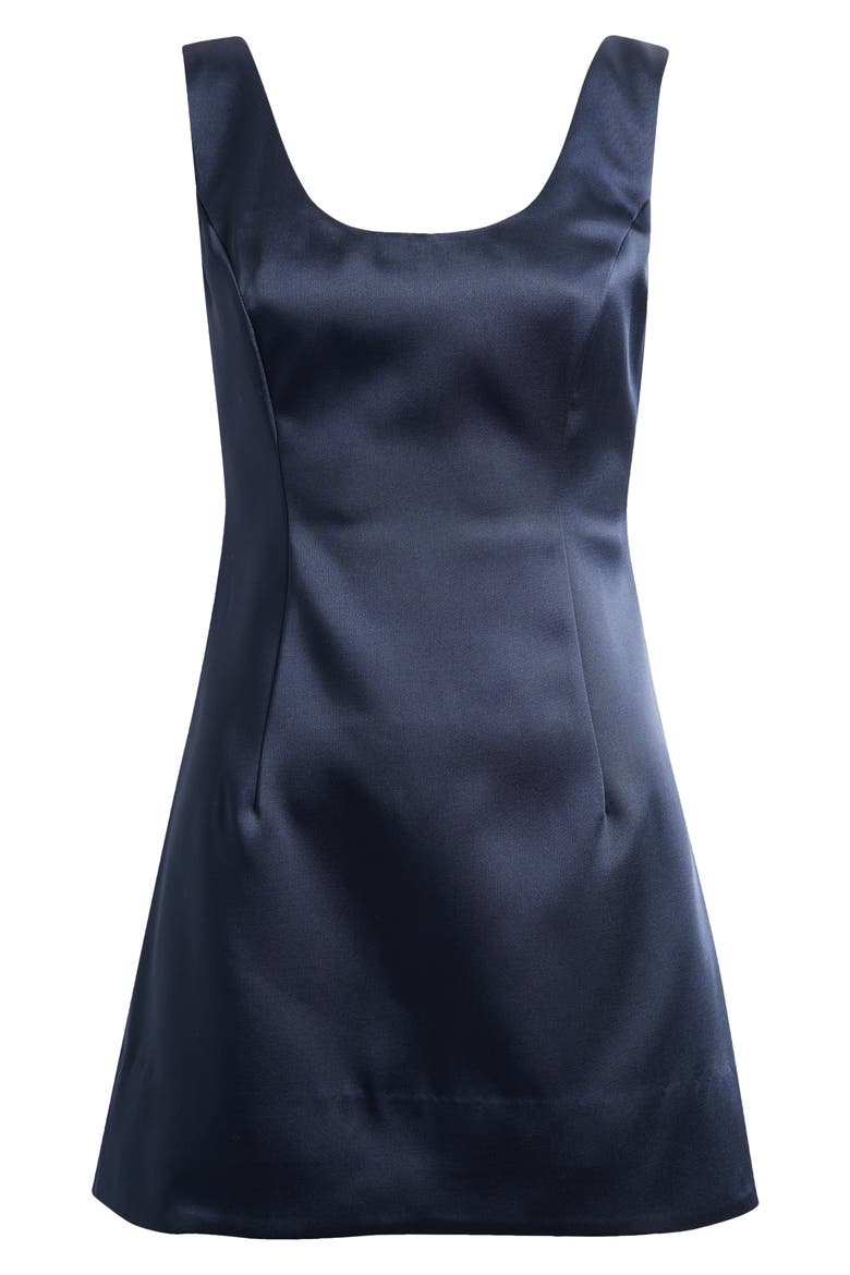 Franceska Satin Mindress, Alternate, color, BLUEBERRY