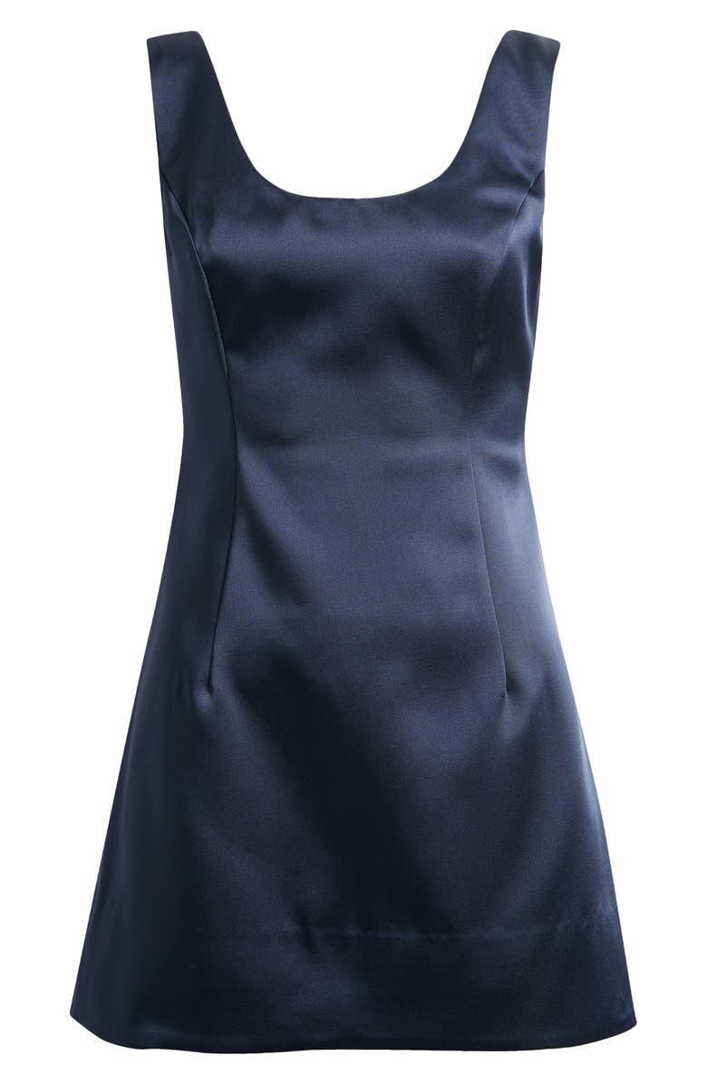 Reformation Franceska Satin Mindress, Alternate, color, Blueberry