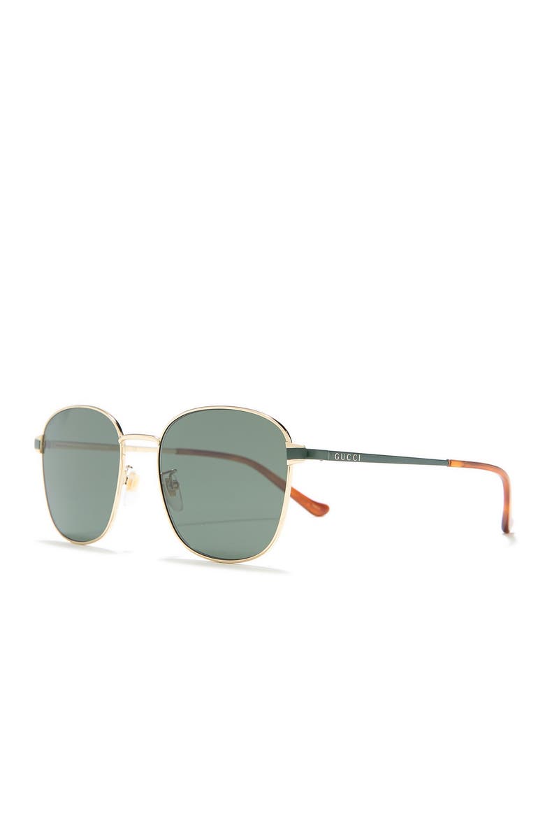 56mm Square Sunglasses, Alternate, color, GOLD