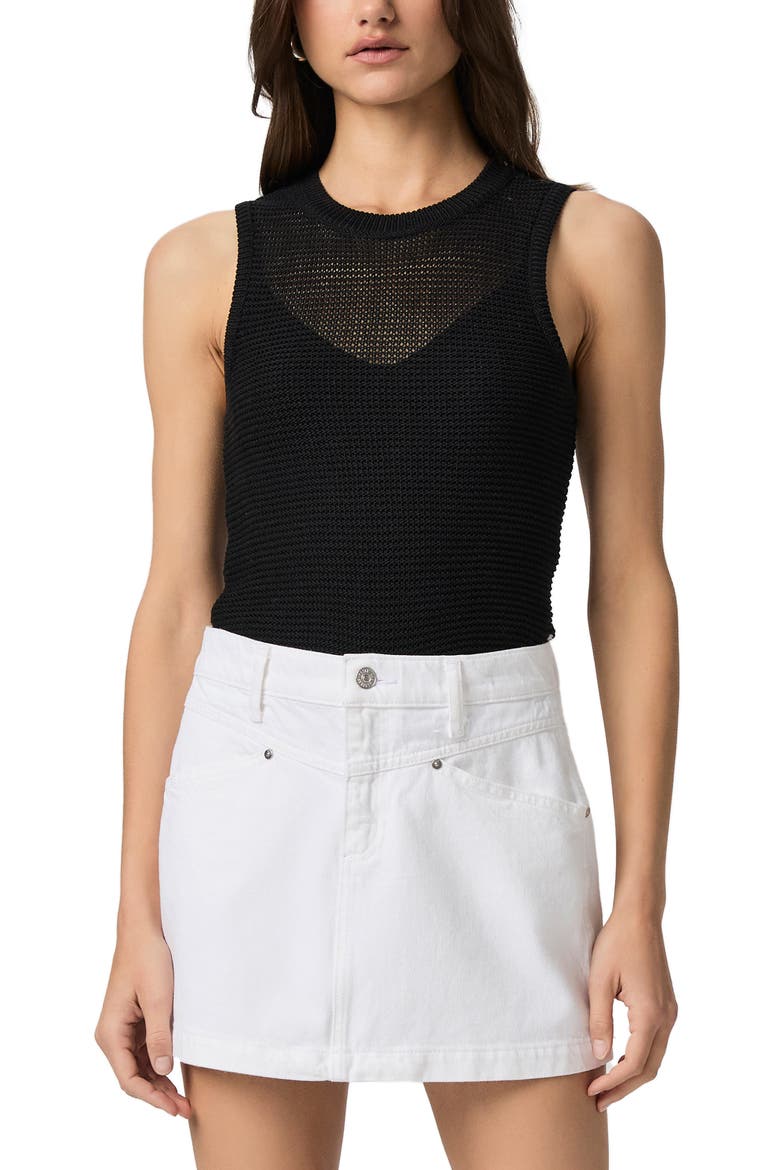Ryder Denim Miniskirt, Main, color, LAUNDERED WHITE