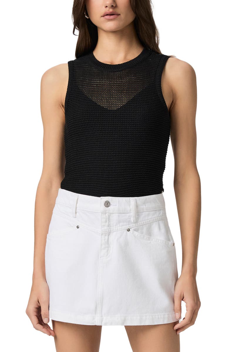 PAIGE Ryder Denim Miniskirt, Main, color, Laundered White