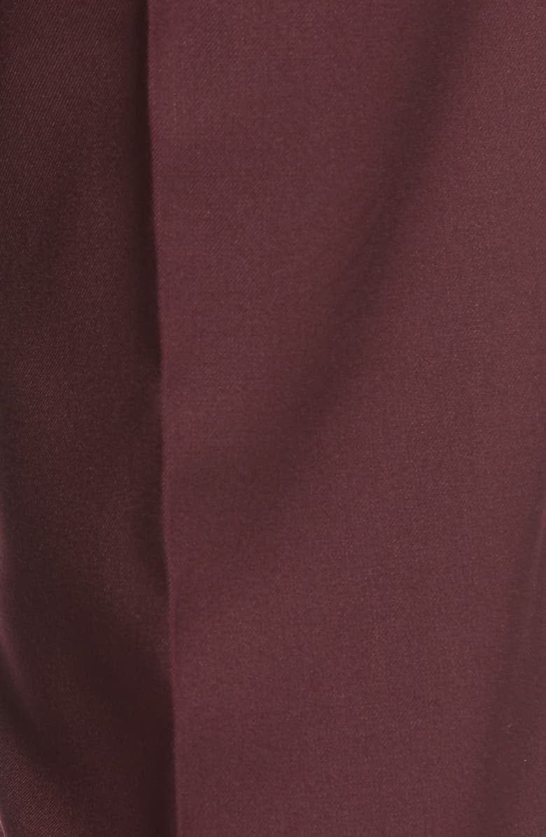 Topman Burgundy Slim Fit Suit Trousers, Alternate, color, 