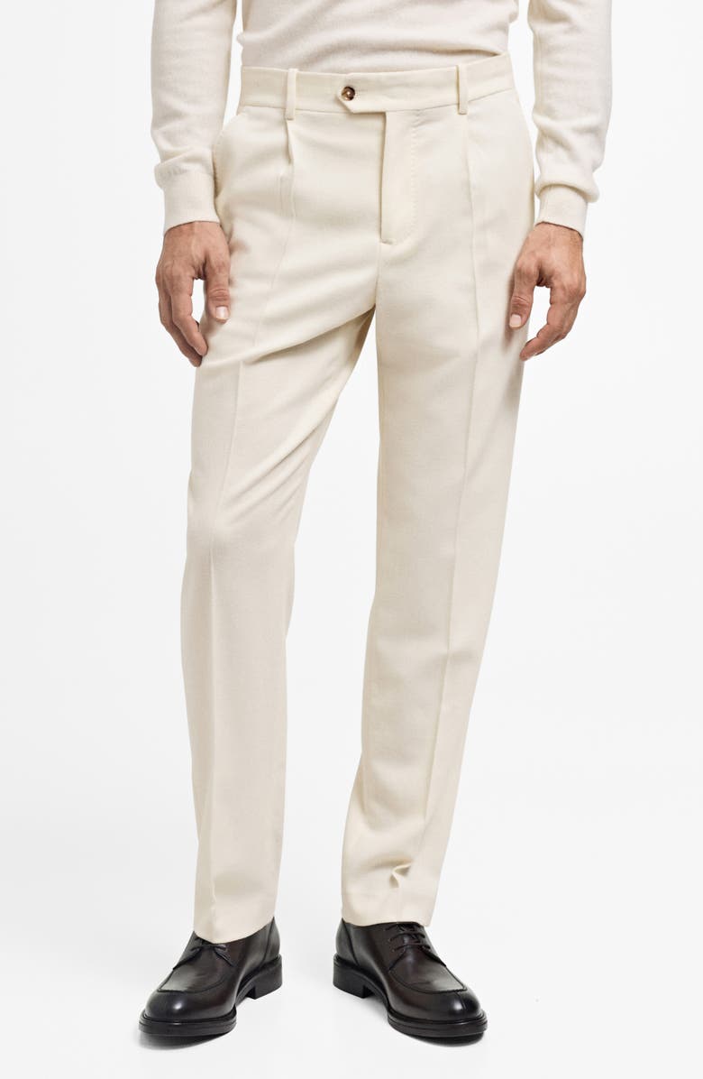 MANGO Slim Fit Wool Blend Dress Pants, Main, color,