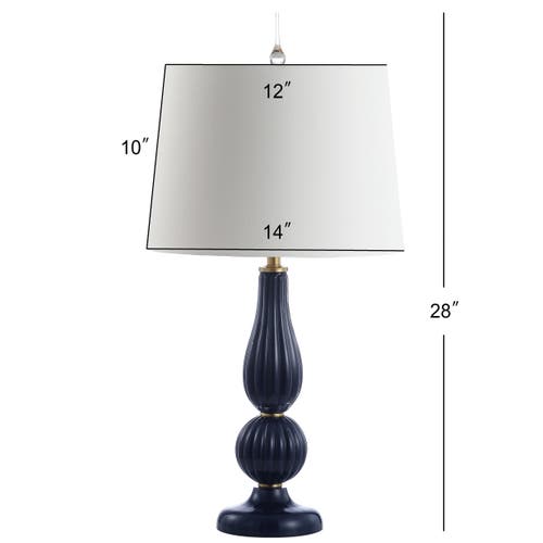 Jonathan Y Designs Maddie 28in Led Table Lamp In Navy
