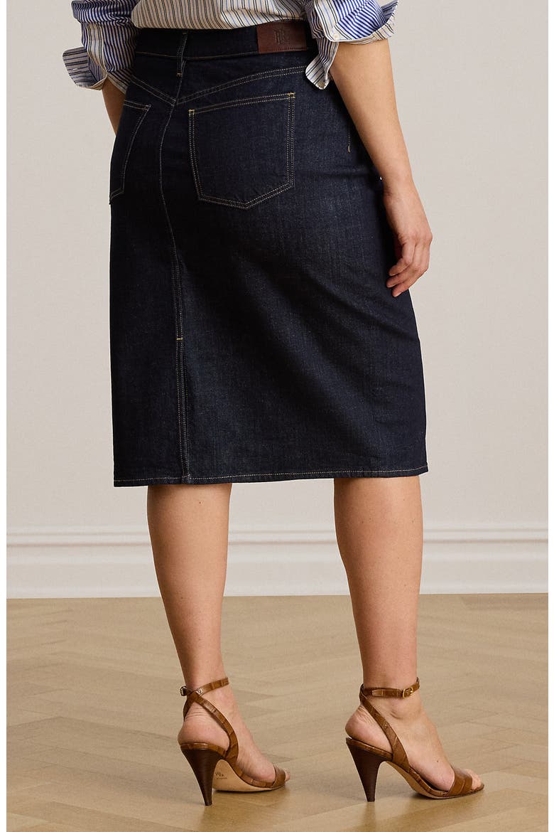 Denim Pencil Skirt, Alternate, color, RINSE WASH BLUE