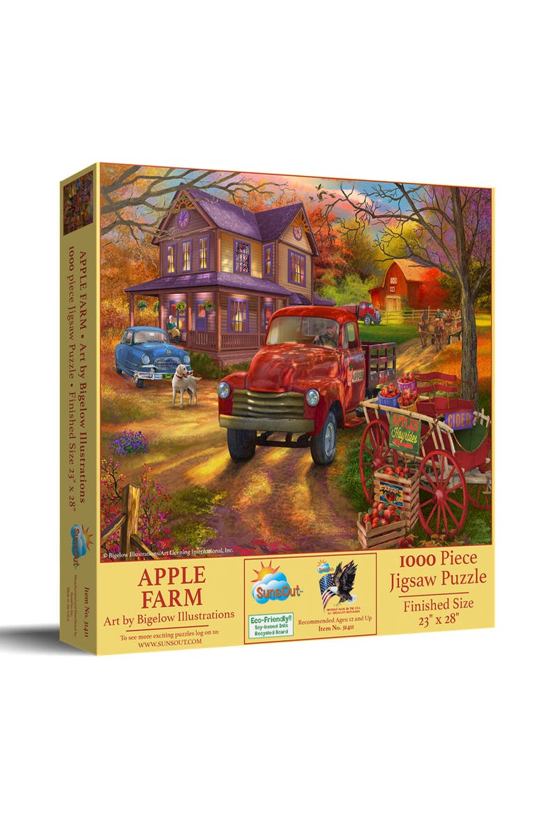 Apple Farm 1000 piece Jigsaw Puzzle for Adults, Main, color, Multicolor