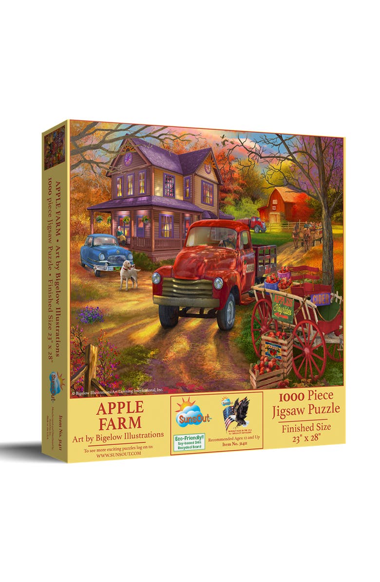 Sunsout Apple Farm 1000 piece Jigsaw Puzzle for Adults, Main, color, Multicolor