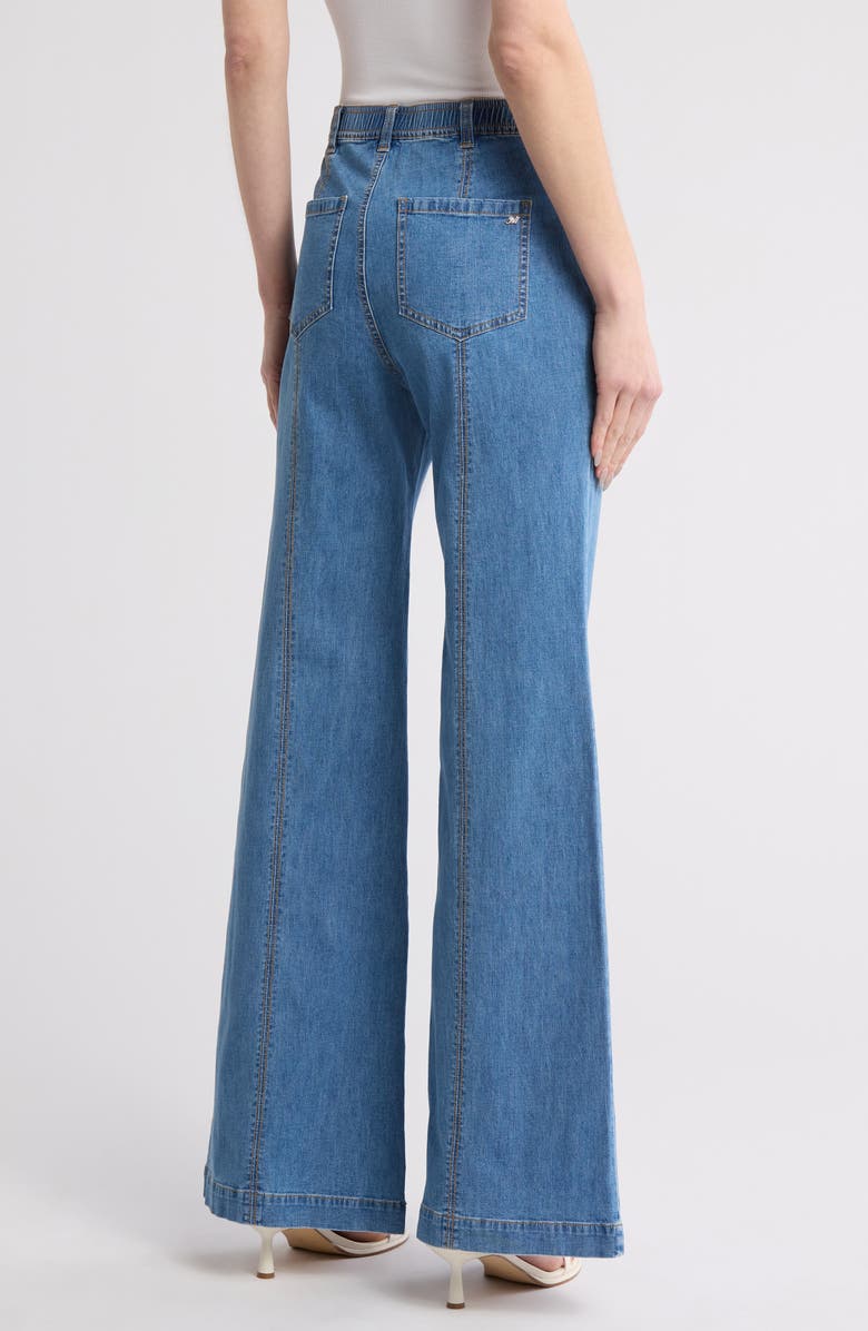 Cinq à Sept Tansy Tie Waist Flare Leg Jeans, Alternate, color, 