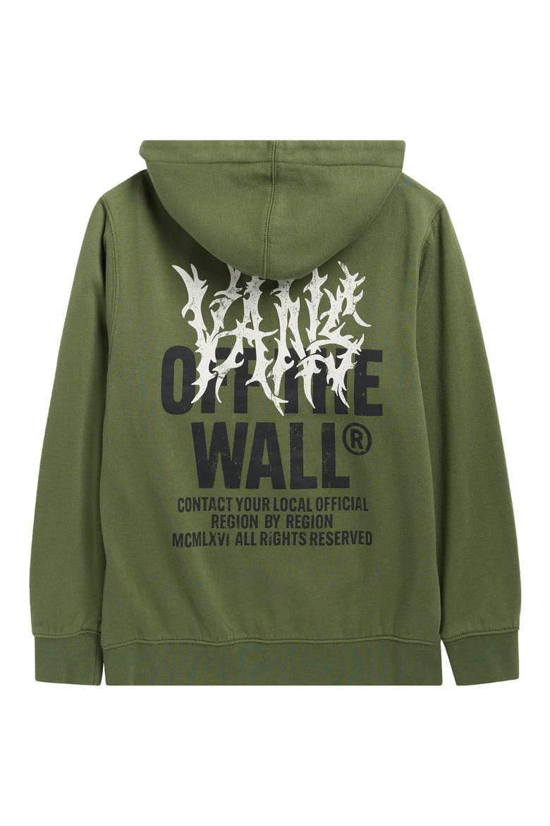 Kids' Metal Wall Zip Hoodie, Alternate, color, PINE FOREST