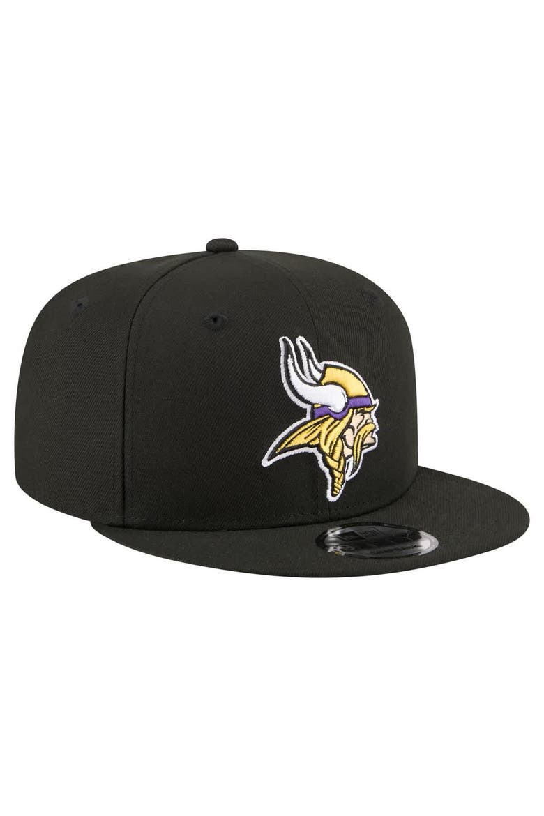 Men's New Era  Black Minnesota Vikings 9FIFTY Snapback Hat, Alternate, color, Black