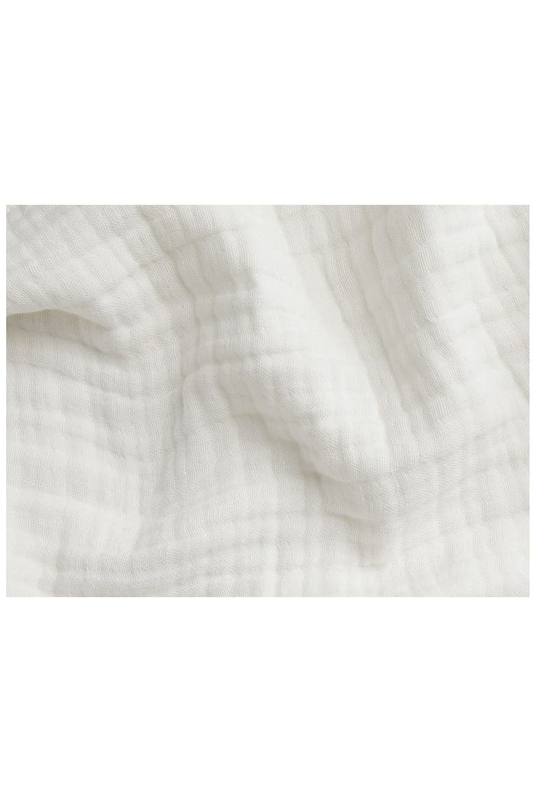 Cloud Cotton & Linen Gauze Bed Blanket, Alternate, color, CREAM