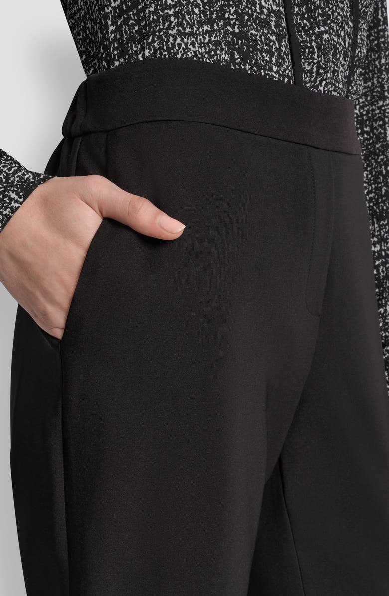 DKNY Straight Leg Ankle Length Pants, Alternate, color, Black