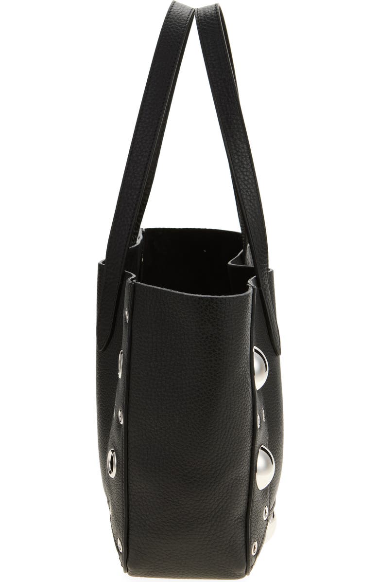 Valentino Garavani Medium Nellcôte Grommet Leather Tote, Alternate, color, Nero