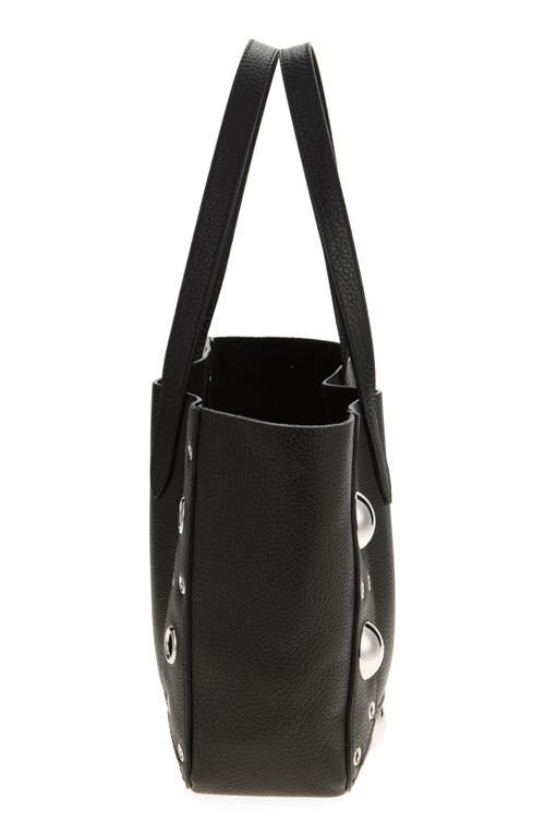 Valentino Garavani Medium Nellcôte Grommet Leather Tote In Black