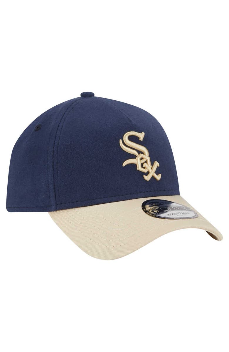 New Era Men's New Era Navy Chicago White Sox  Moleskin A-Frame 9FORTY Adjustable Hat, Alternate, color, 