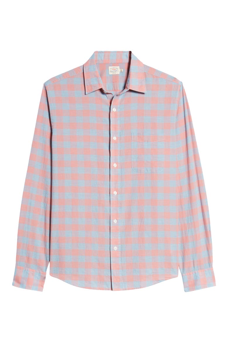 Cloud Summer Blend Regular Fit Stretch Check Button-Up Shirt, Alternate, color, ROSE BUFFALO CHECK