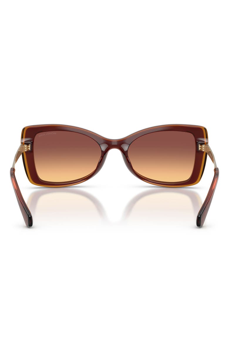 Michael Kors Malaga 53mm Gradient Butterfly Sunglasses, Alternate, color, Dark Brown / Brown Gradient