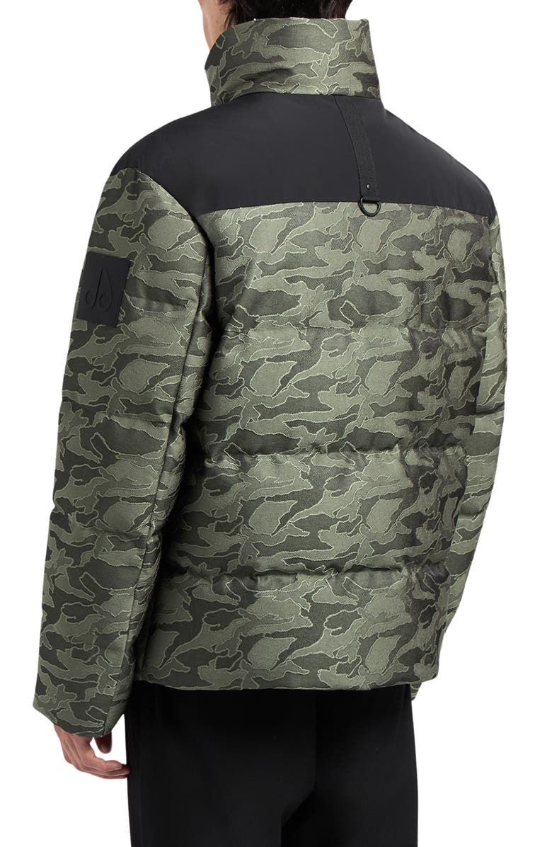 Moose Knuckles Kings Camo Jacquard Down Puffer Jacket, Alternate, color, Moss Camo