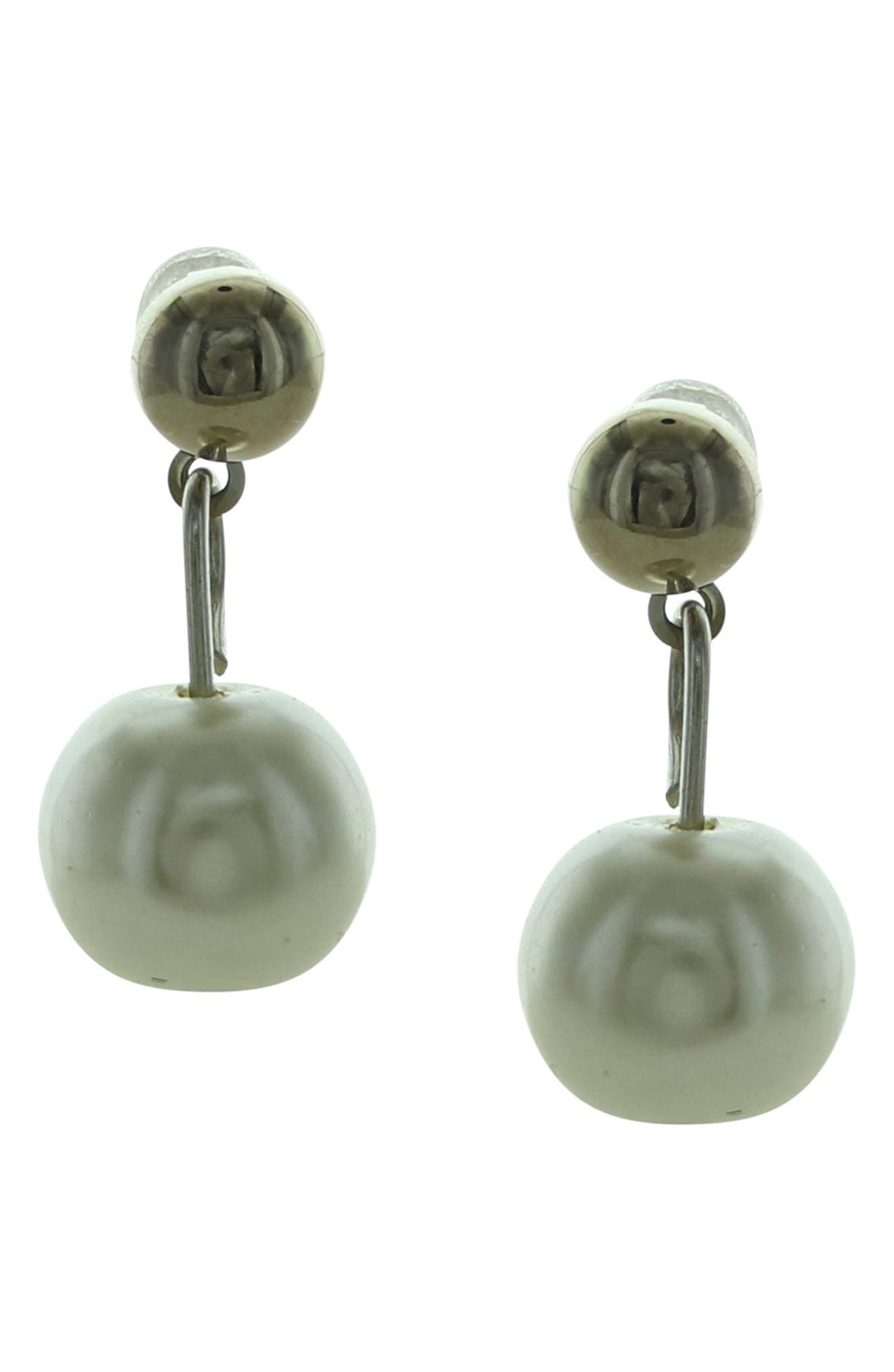 OLIVIA WELLES Faux Pearl Drop Earrings